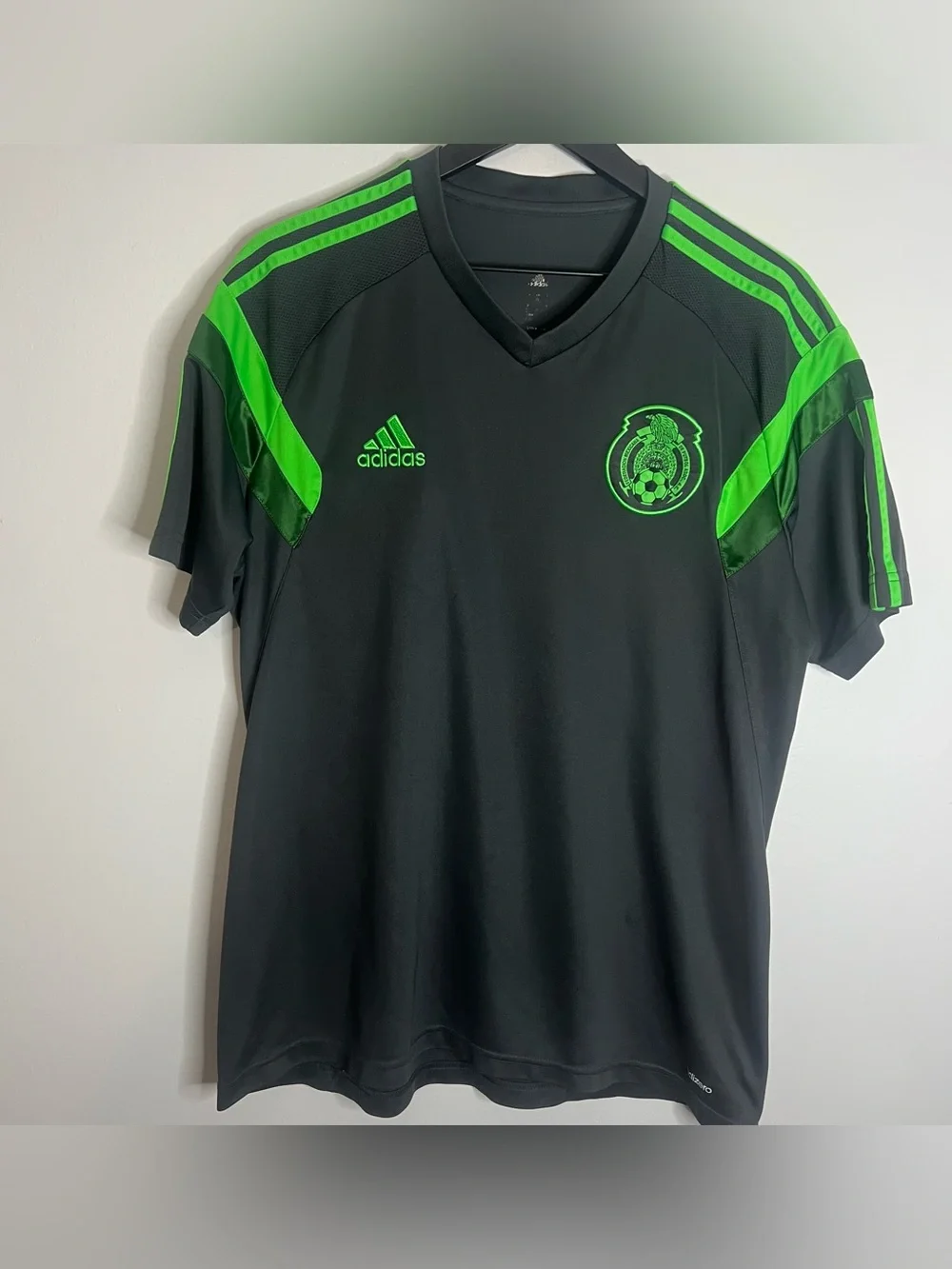 Mexico National Team Training Jersey Mens Large Gray Adidas 2014 AdiZero Futbol